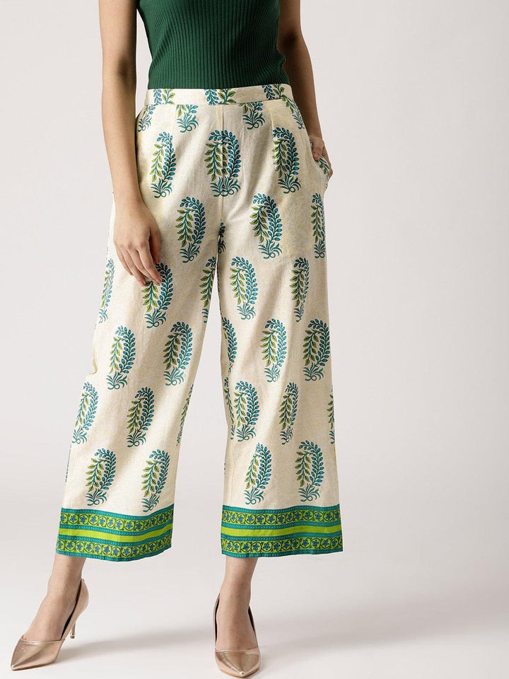 Multicoloured Printed Cotton Palazzos