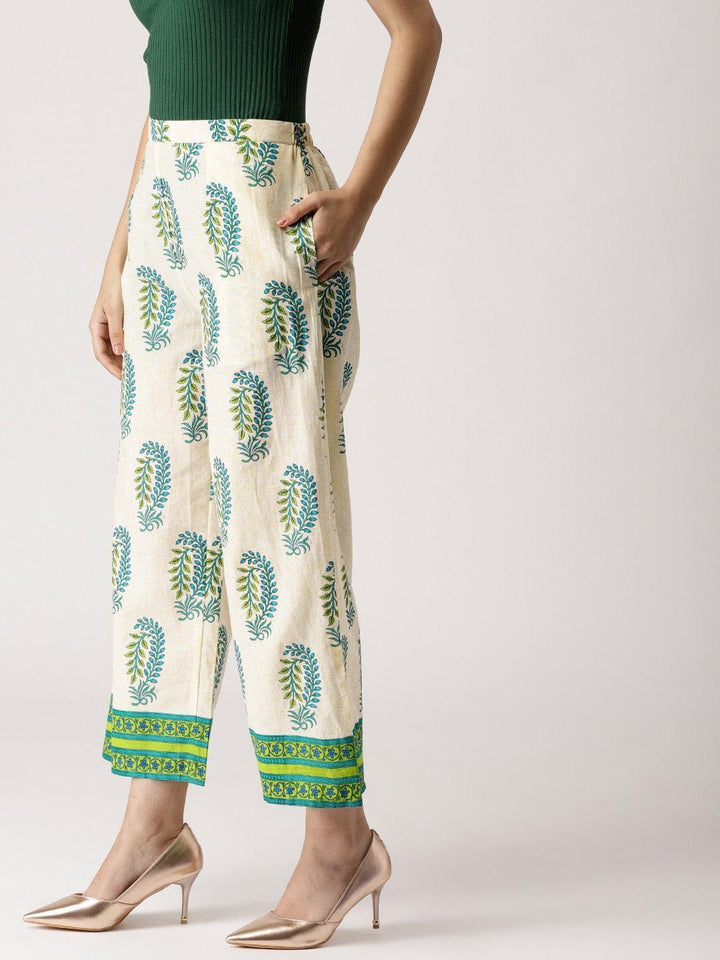 Multicoloured Printed Cotton Palazzos