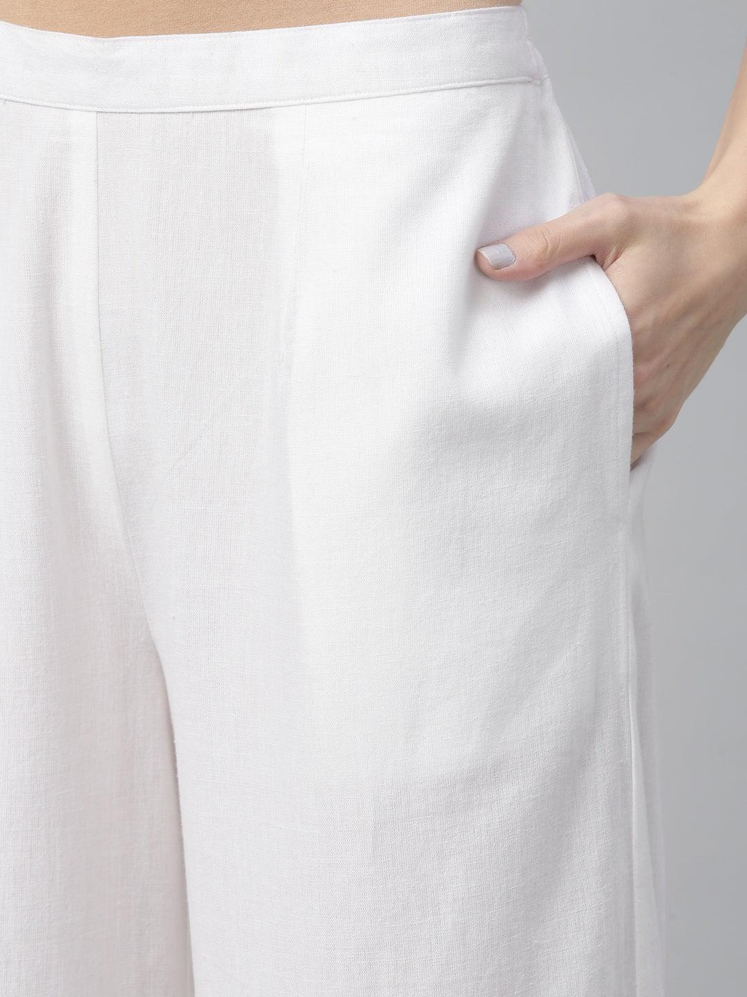 Pack of 2 Solid Cotton Palazzos - ShopLibas