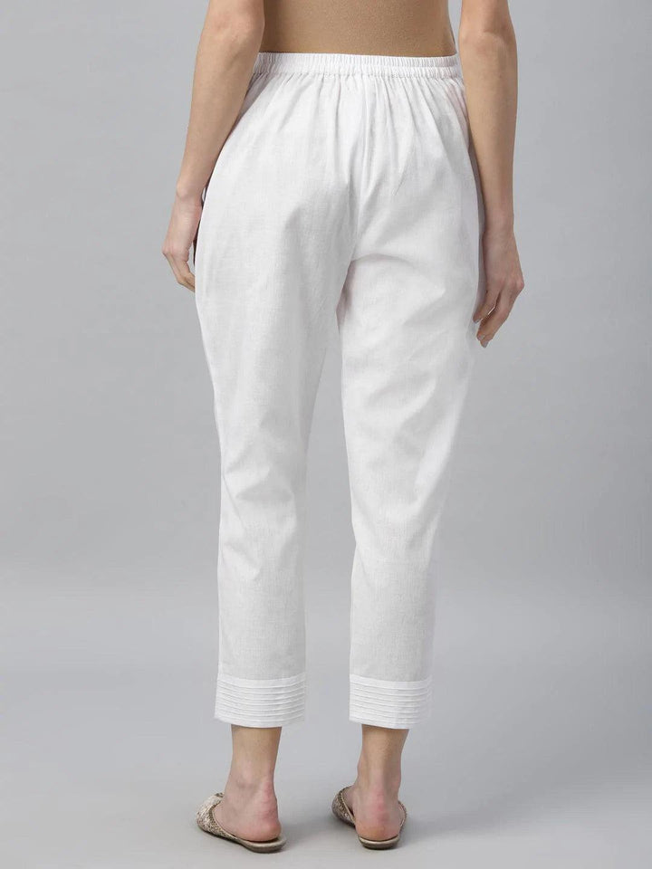 Pack of 2 Solid Cotton Trousers