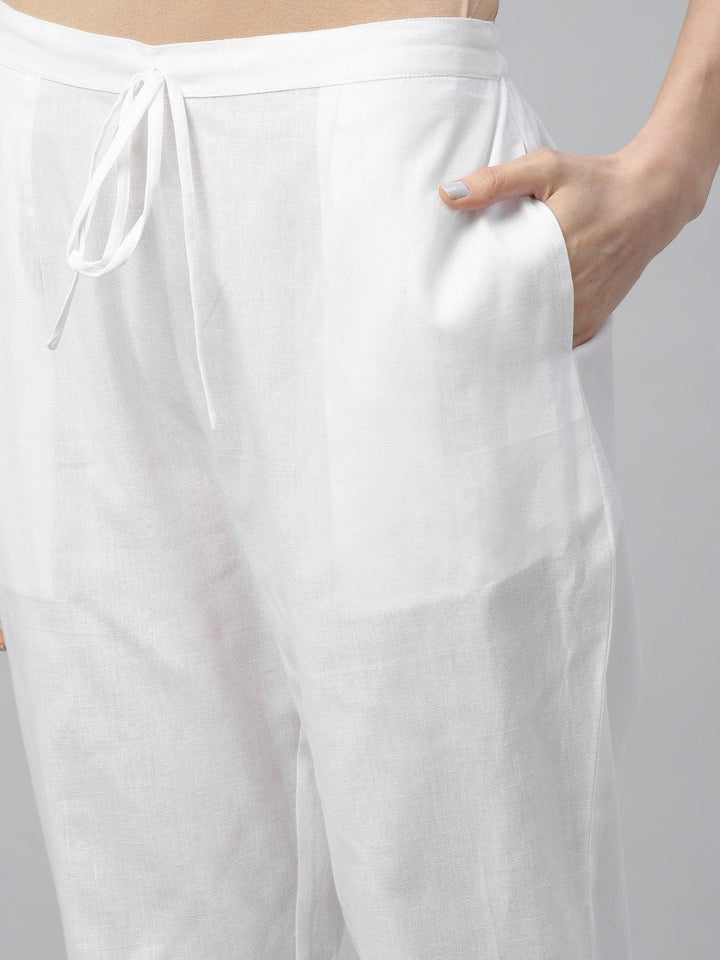 Pack of 2 Solid Cotton Trousers