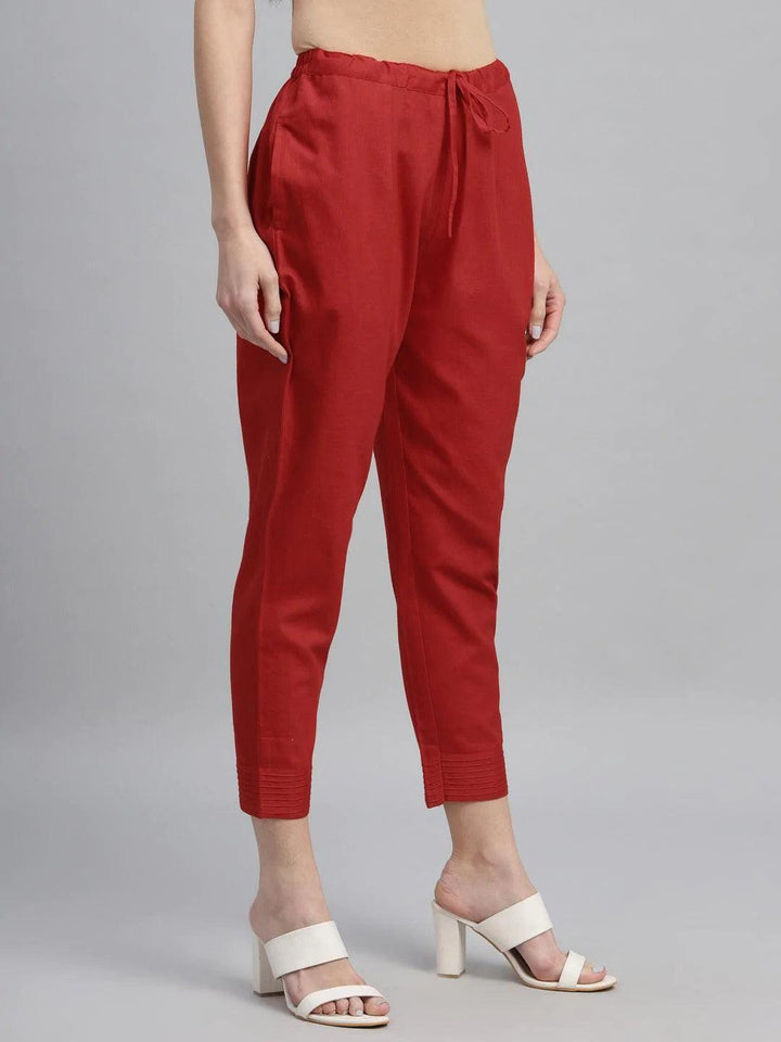 Pack of 2 Solid Cotton Trousers