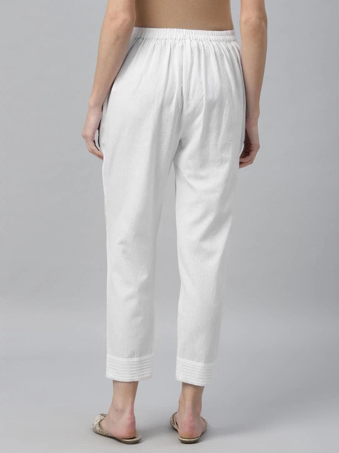 Pack of 2 Solid Cotton Trousers - ShopLibas