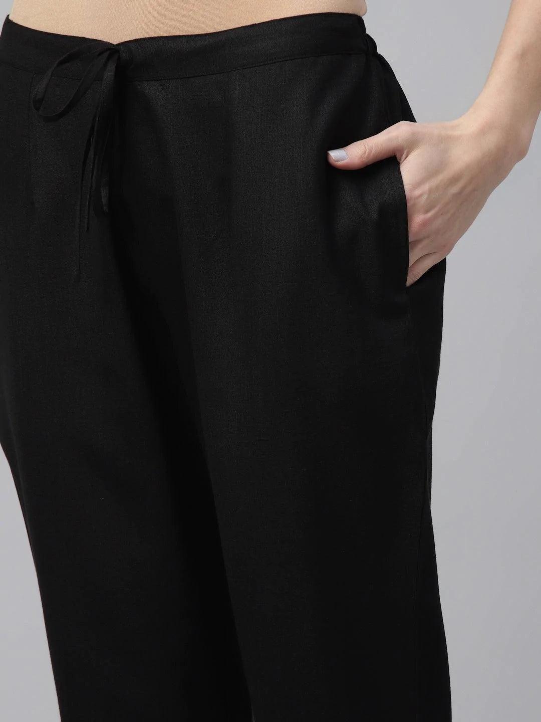 Pack of 2 Solid Cotton Trousers - ShopLibas