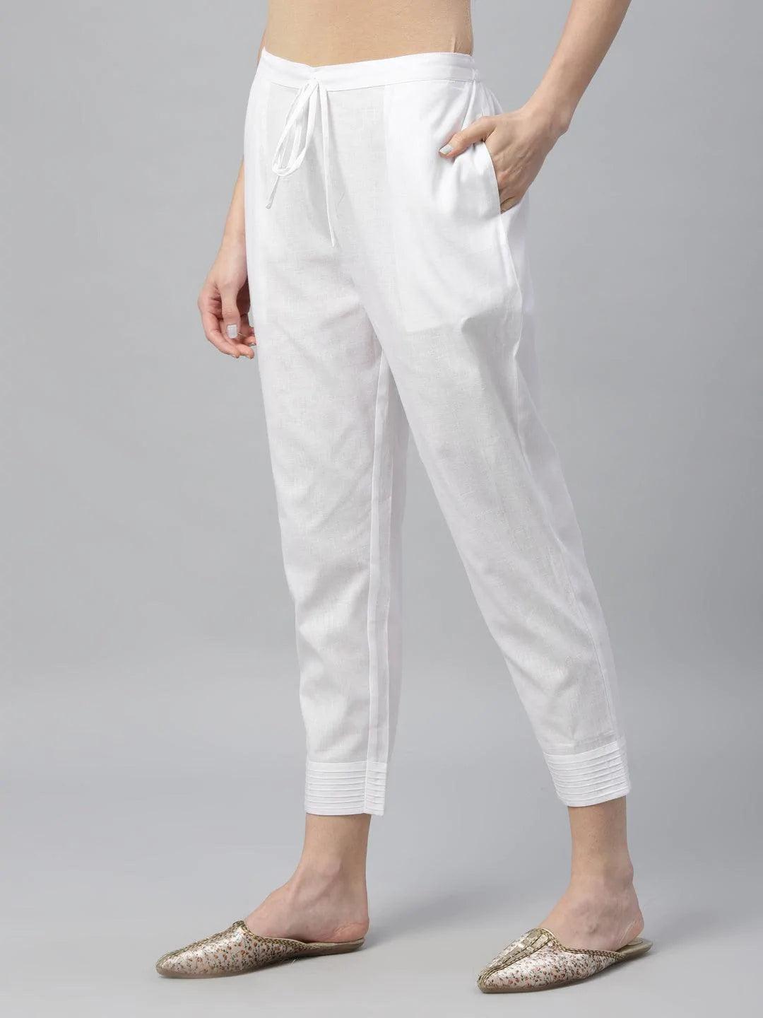 Pack of 2 Solid Cotton Trousers - ShopLibas