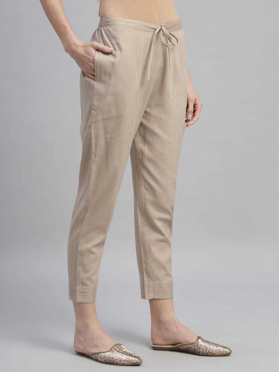 Pack of 2 Solid Cotton Trousers - ShopLibas