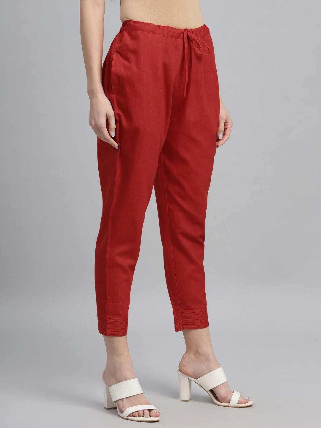 Pack of 2 Solid Cotton Trousers - ShopLibas