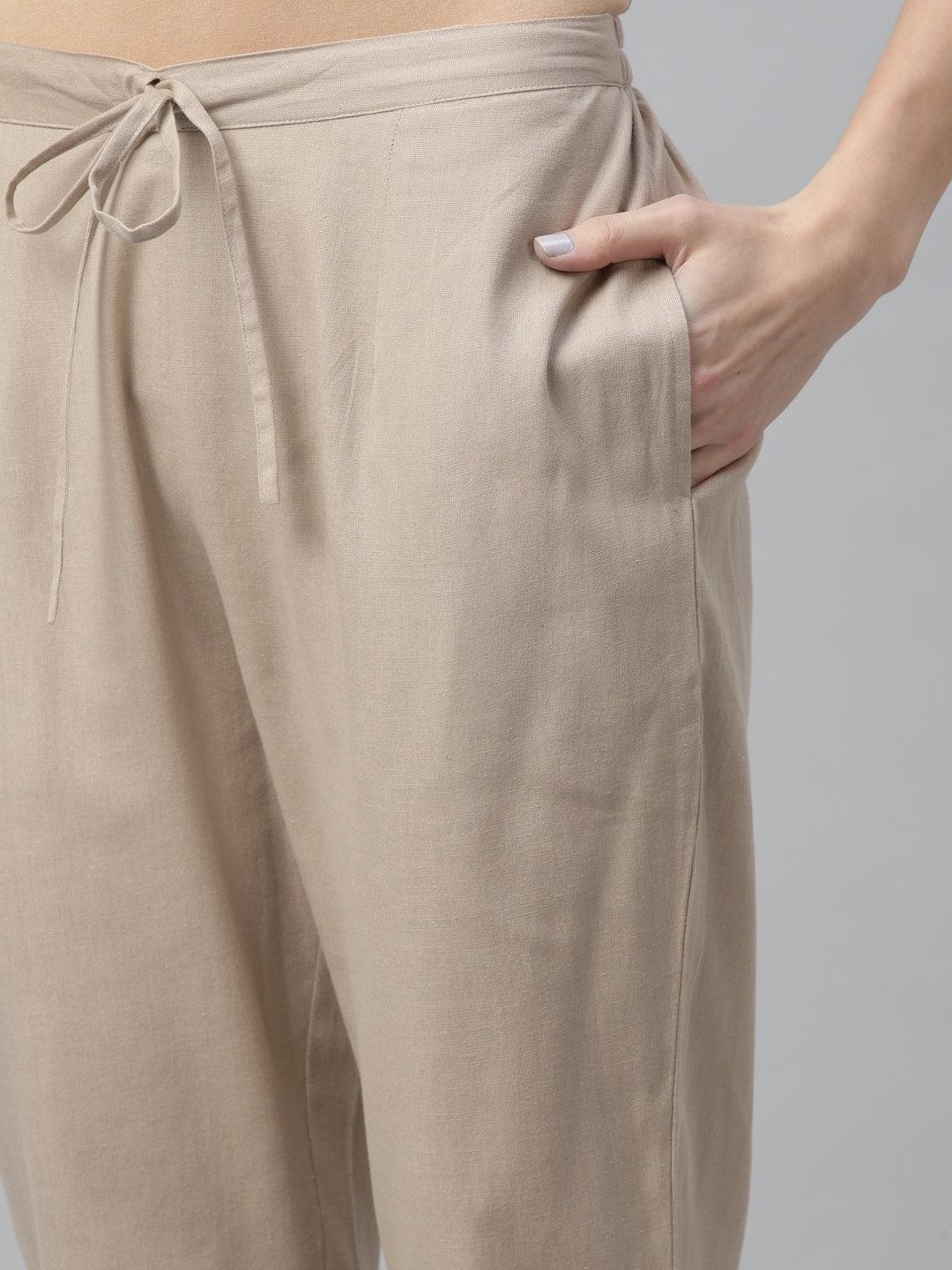 Pack of 2 Solid Cotton Trousers - ShopLibas