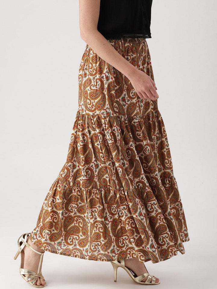 Multicoloured Printed Cotton Skirt