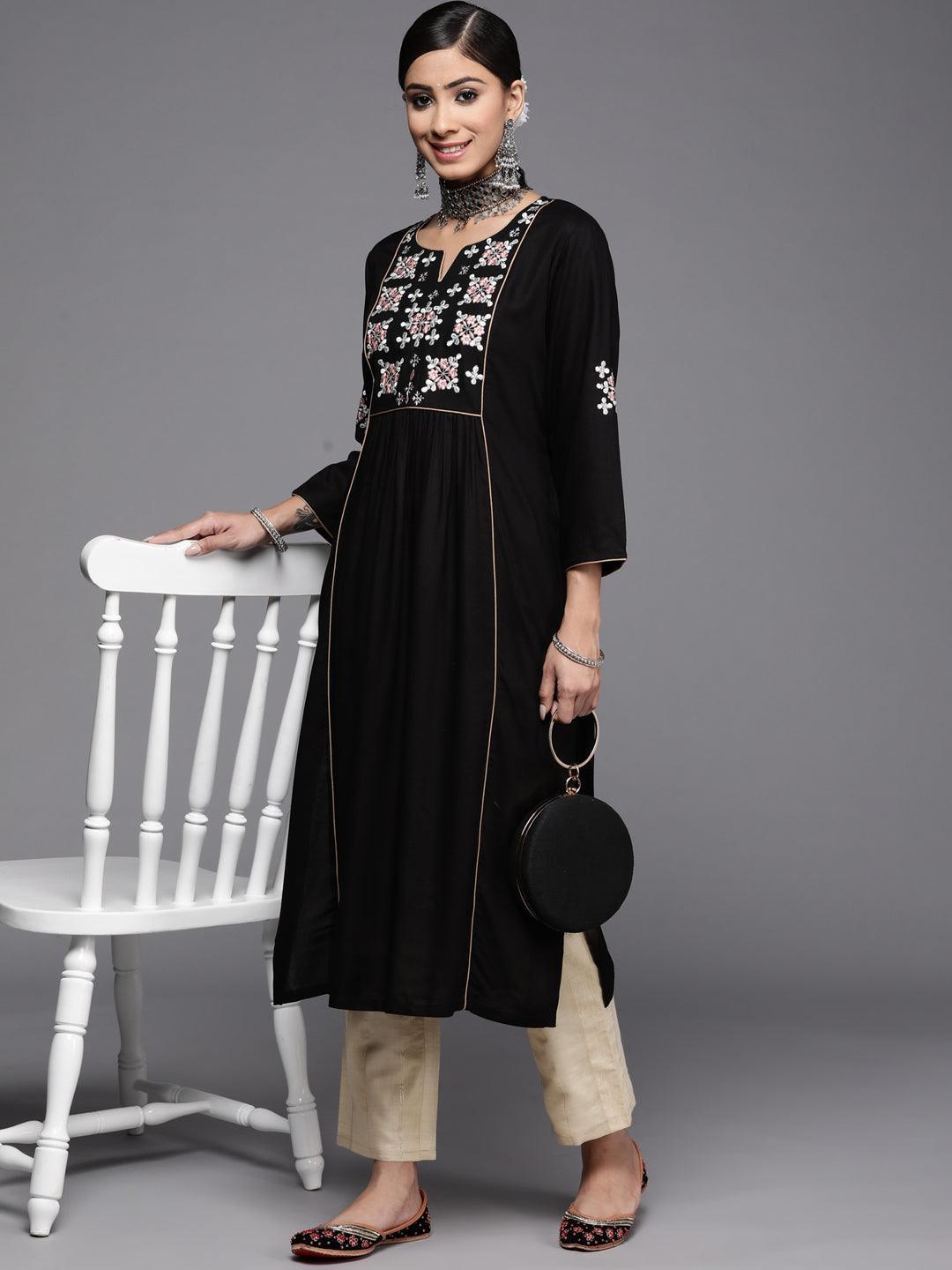 Beige Self Design Silk Trousers - ShopLibas