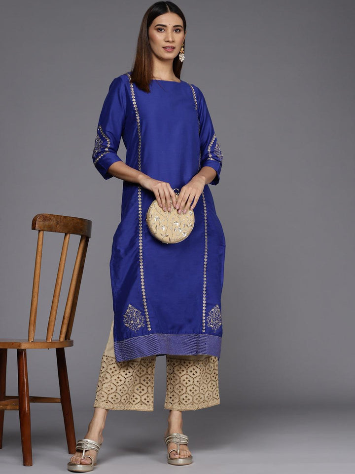 Beige Solid Cotton Palazzos