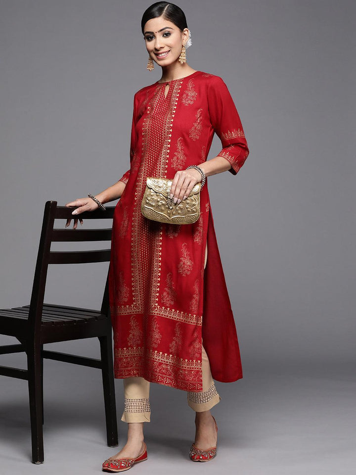 Beige Solid Cotton Trousers