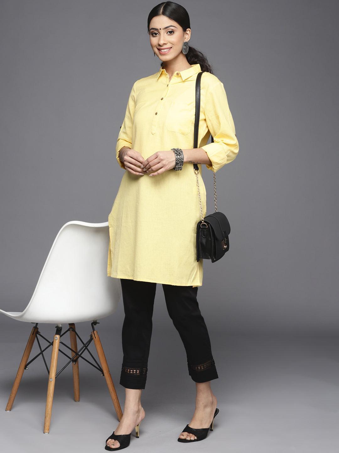 Black Solid Cotton Trousers - ShopLibas