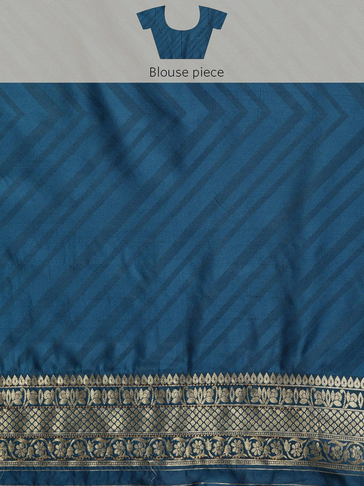 Blue Woven Design Brocade Saree