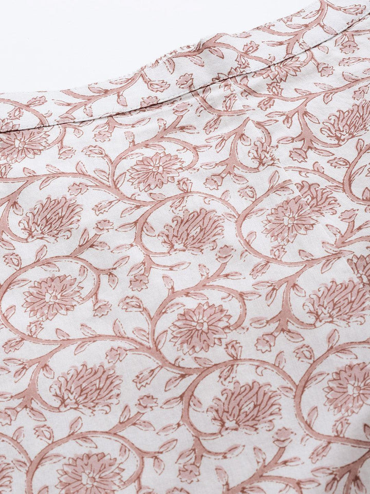 Brown Printed Cotton Night Suit