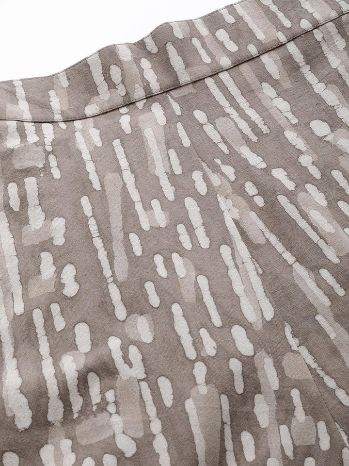 Brown Printed Cotton Night Suit