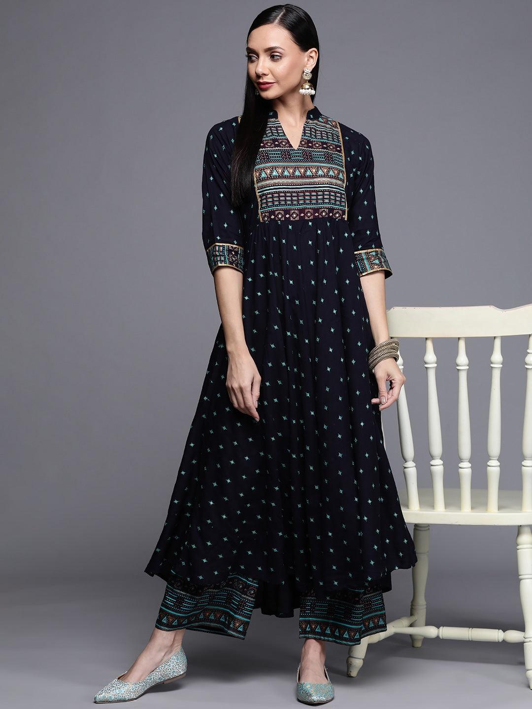 Multicoloured Printed Rayon Palazzos - ShopLibas