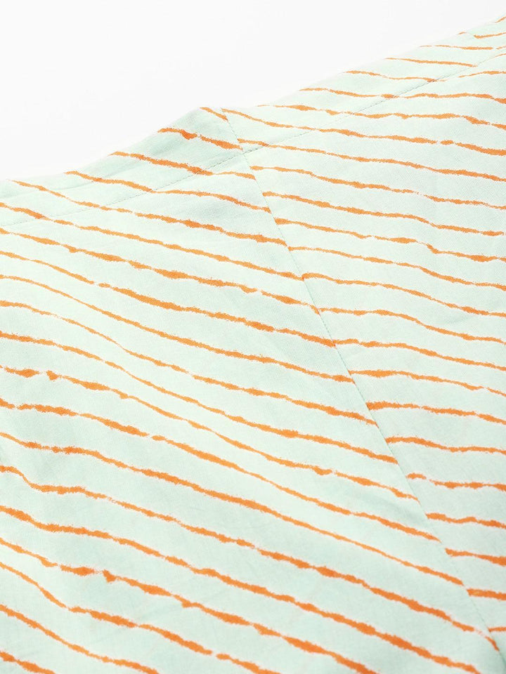 Green Printed Cotton Palazzos