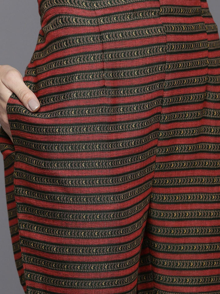 Green Printed Rayon Straight Suit Set