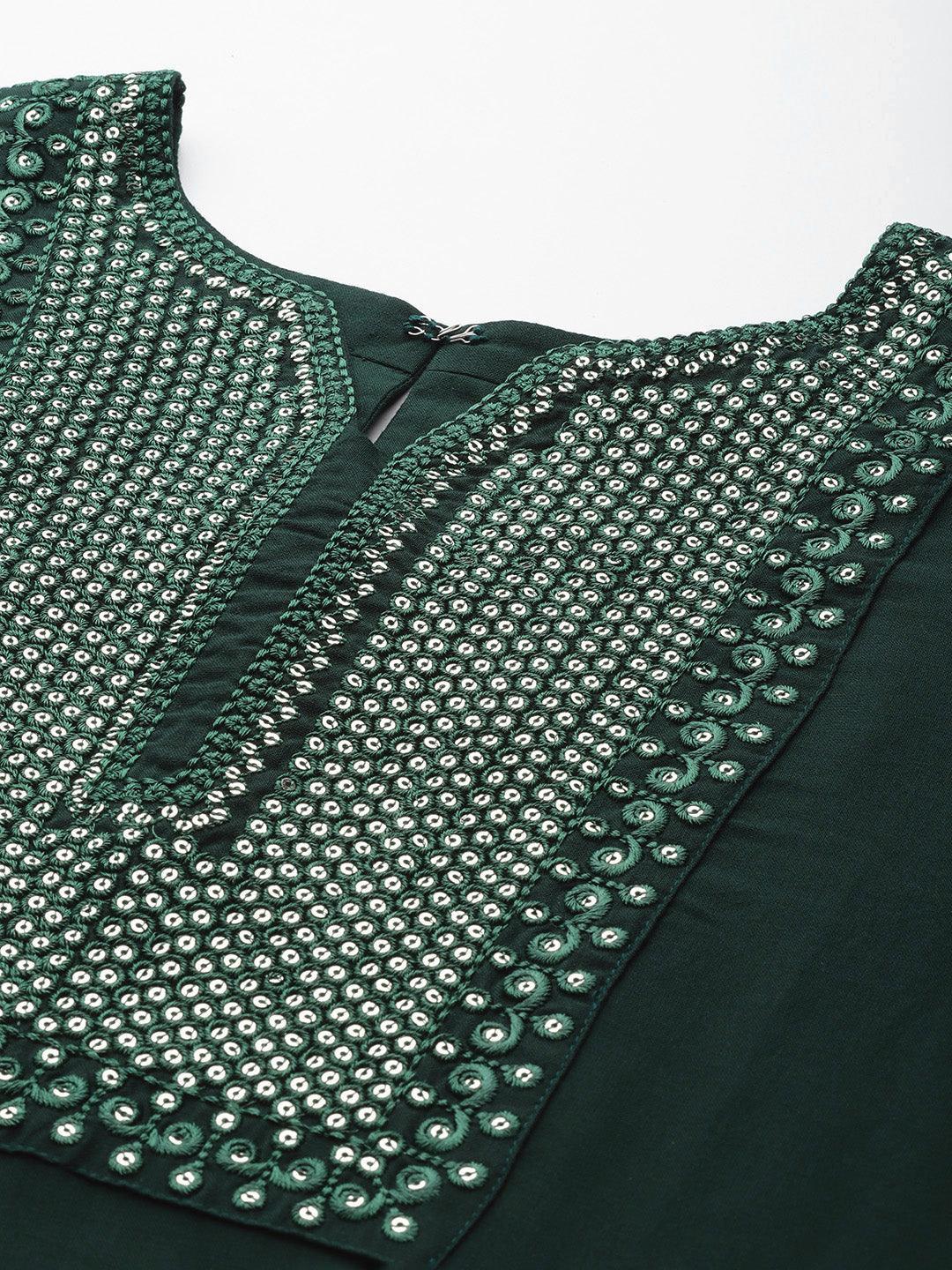 Green Yoke Design Rayon Straight Kurta - ShopLibas