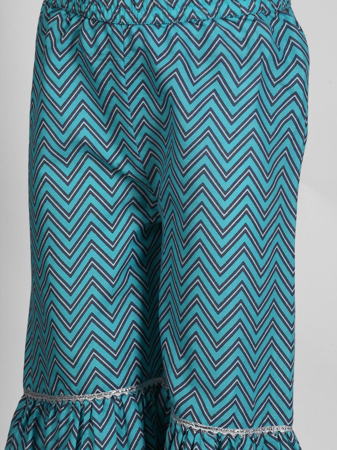 Lime Green Printed Cotton Suit Set - ShopLibas