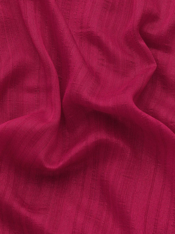 Maroon Embroidered Silk Blend Saree