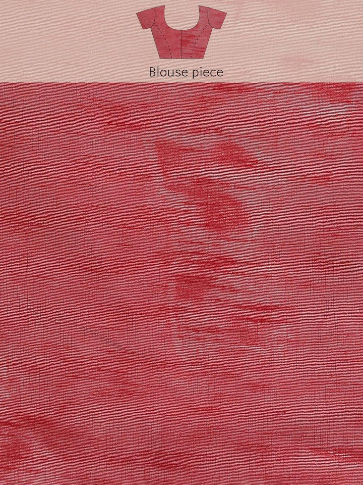 Maroon Printed Silk Blend Saree