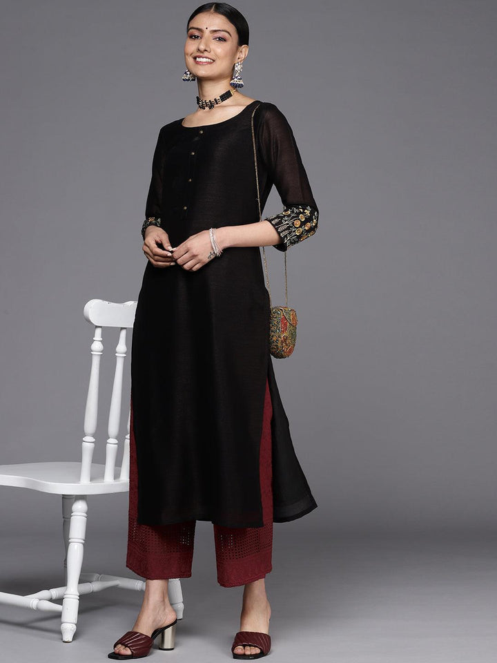 Maroon Self Design Cotton Palazzos