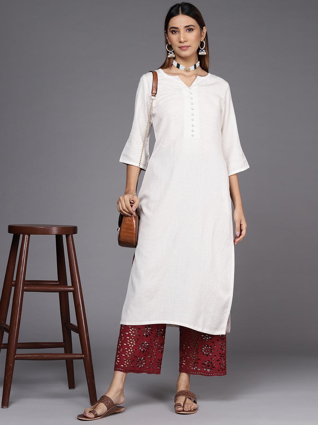 Maroon Solid Cotton Palazzos - ShopLibas