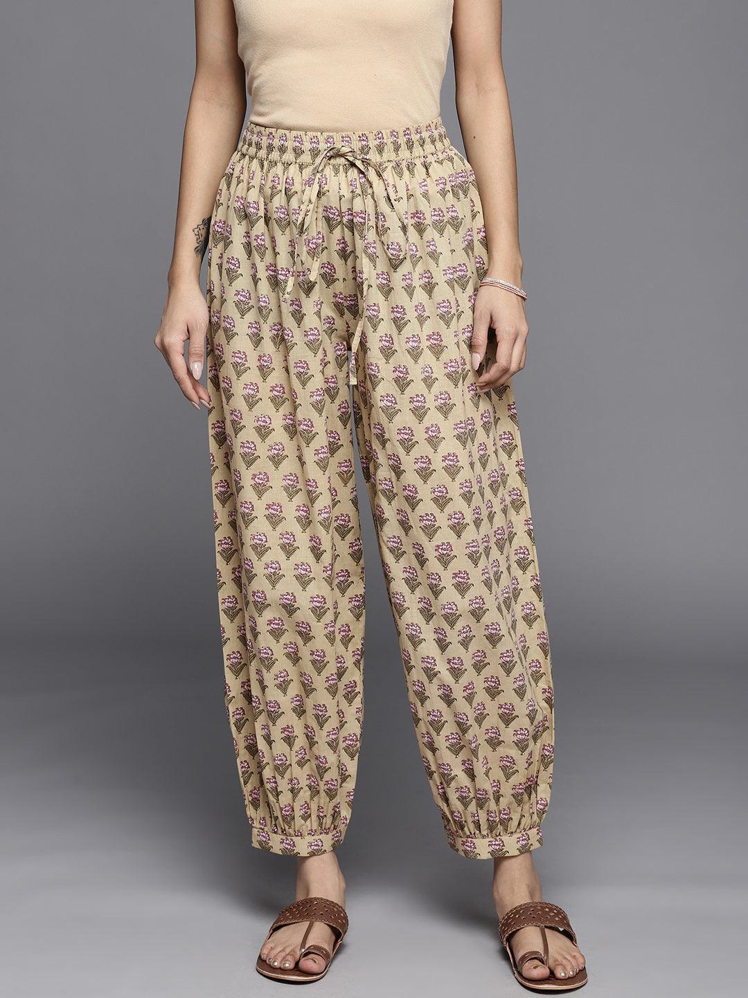 Multi Printed Cotton Salwar Pants - ShopLibas