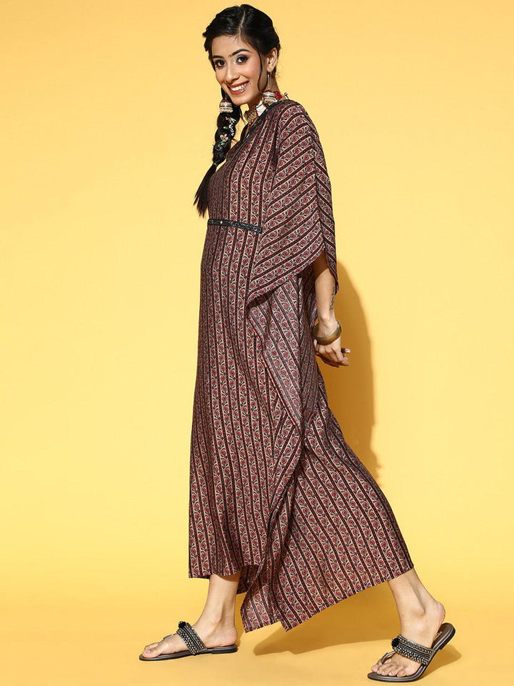 Multi Printed Silk Blend Dress