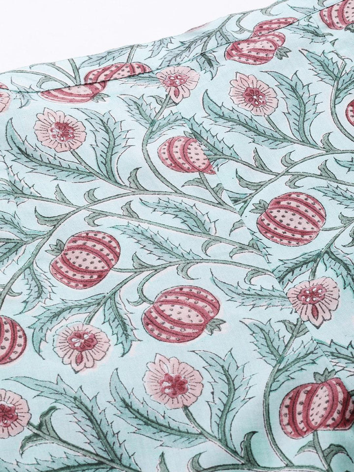 Multicoloured Printed Cotton Night Suit