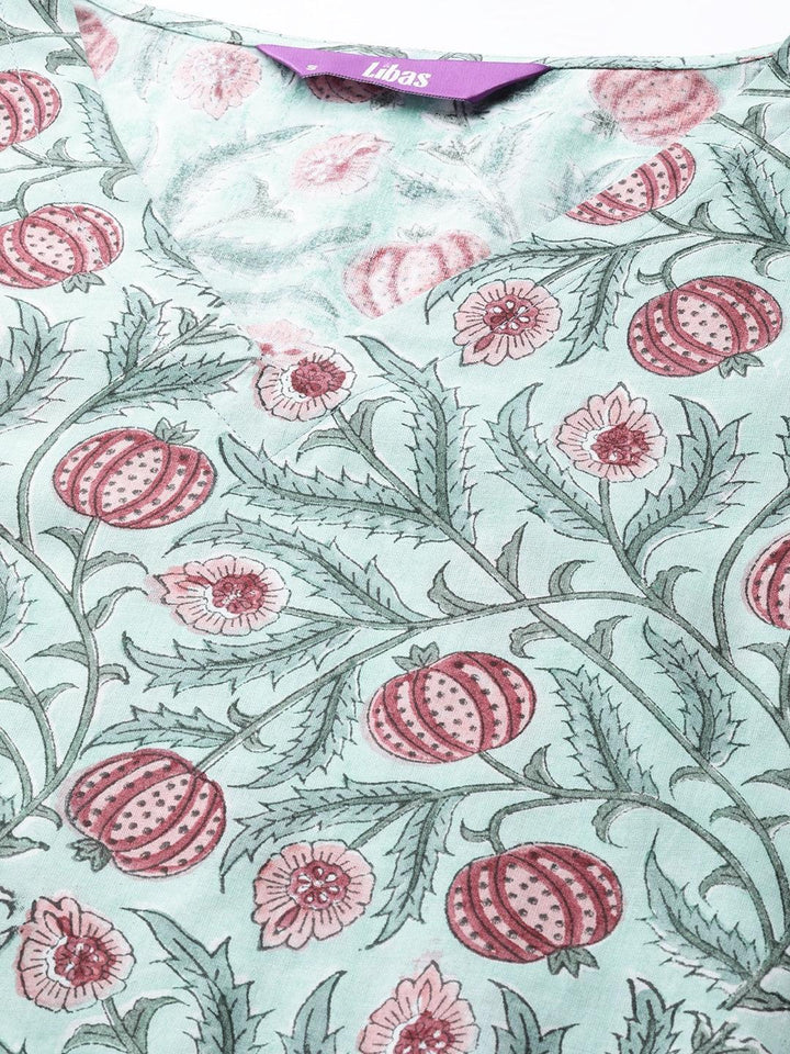 Multicoloured Printed Cotton Night Suit