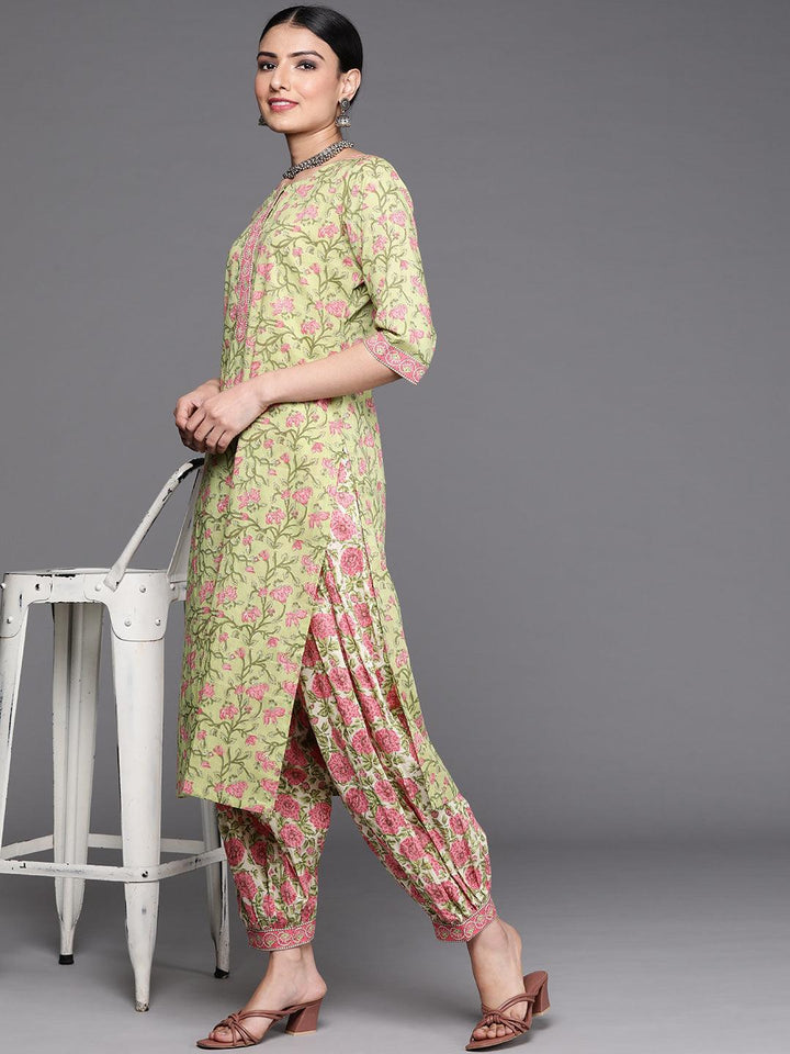 Multicoloured Printed Cotton Salwar Pants