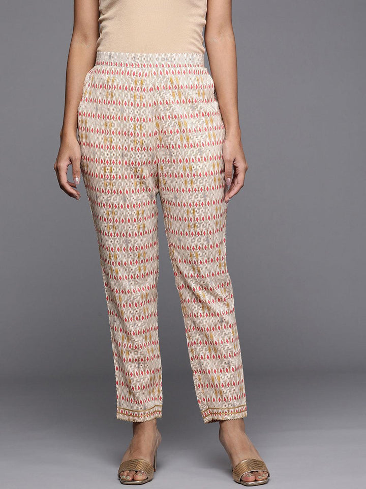 Multicoloured Printed Cotton Trousers