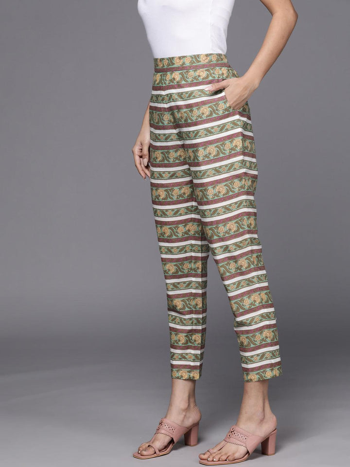 Multicoloured Printed Cotton Trousers