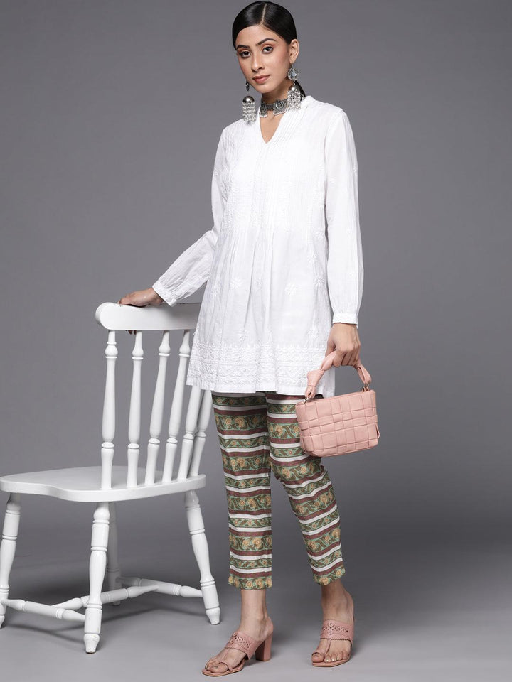 Multicoloured Printed Cotton Trousers