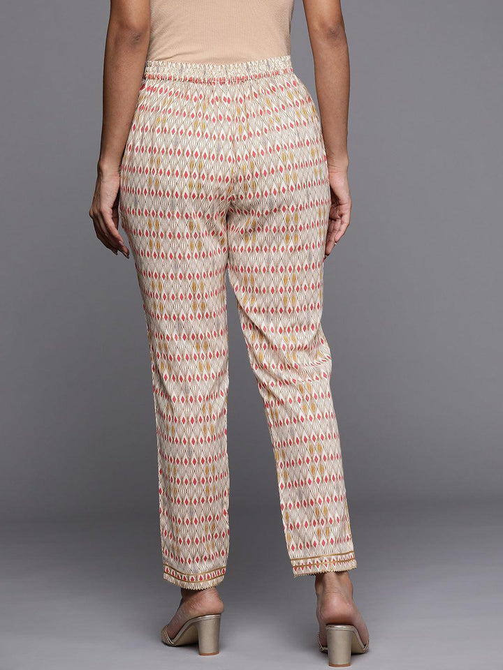 Multicoloured Printed Cotton Trousers