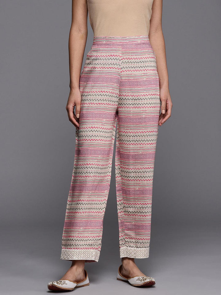 Multicoloured Printed Silk Trousers