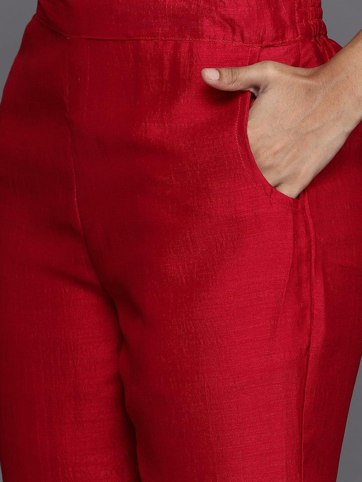 Mustard Printed Silk Blend Straight Kurta With Palazzos & Dupatta