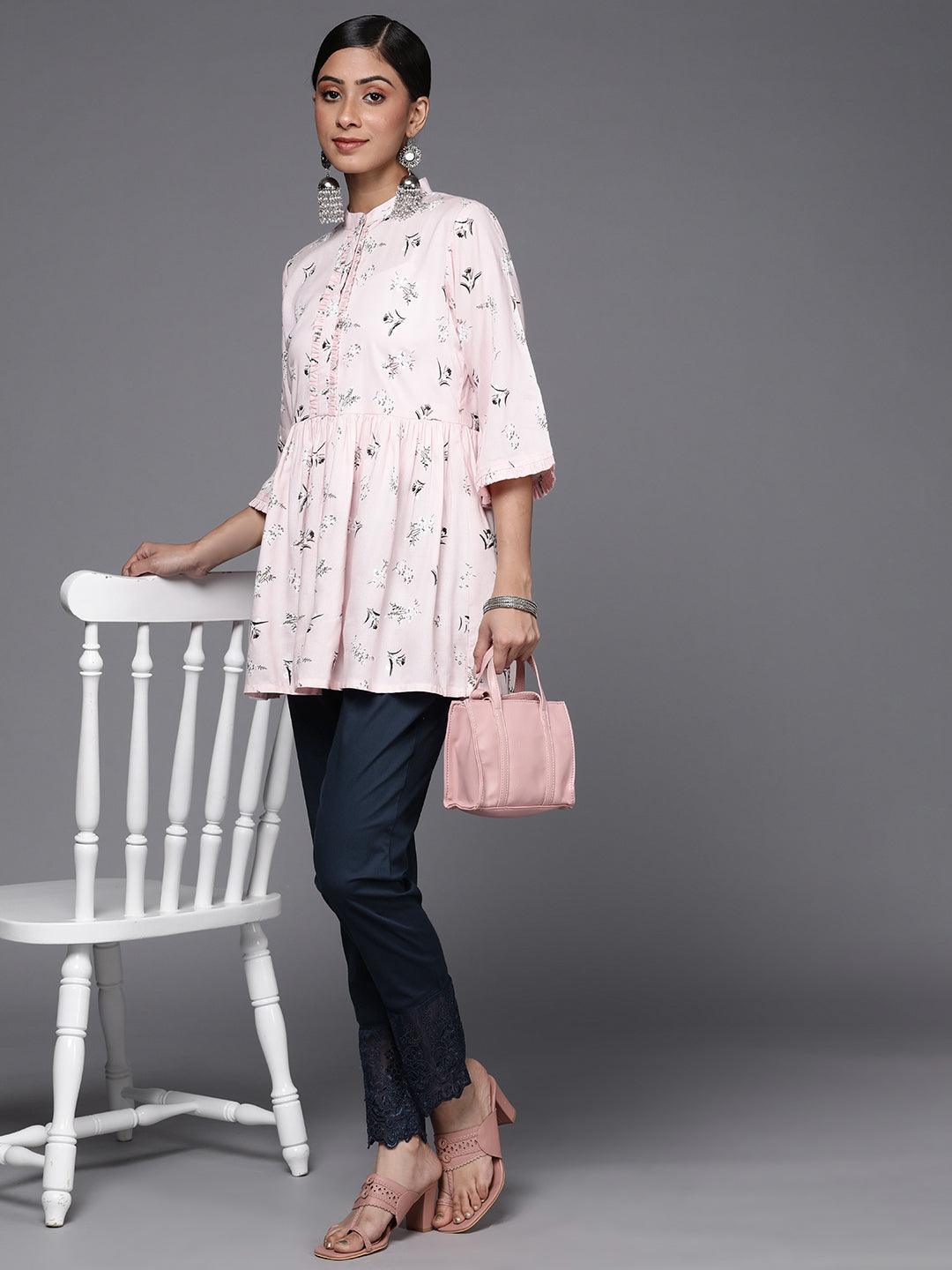 Navy Blue Solid Cotton Trousers - ShopLibas