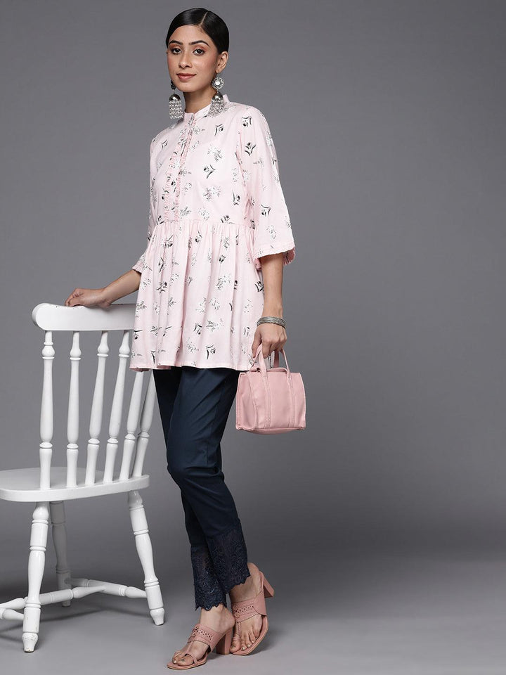 Navy Blue Solid Cotton Trousers