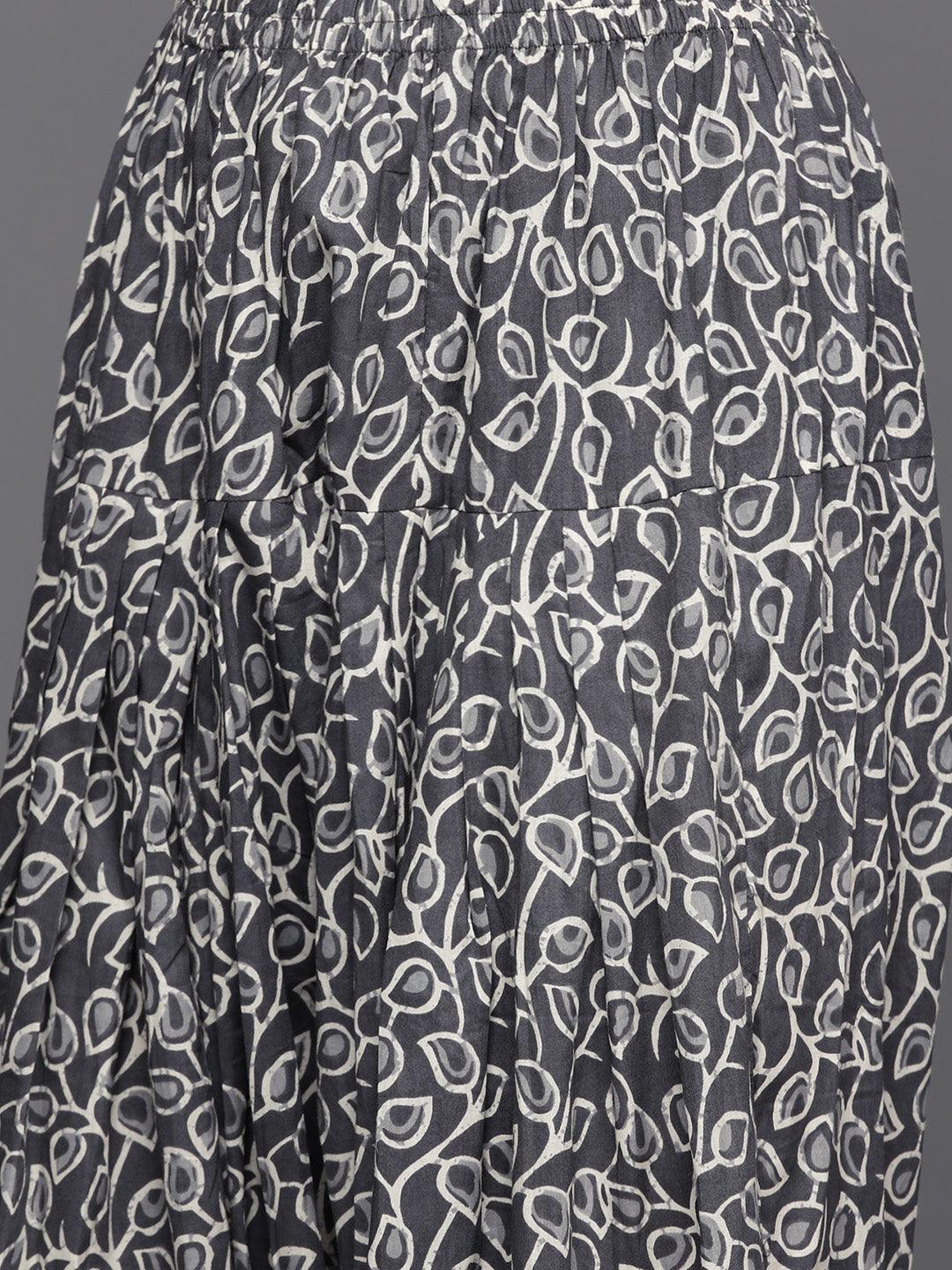 Off White Printed Cotton Suit Set - ShopLibas