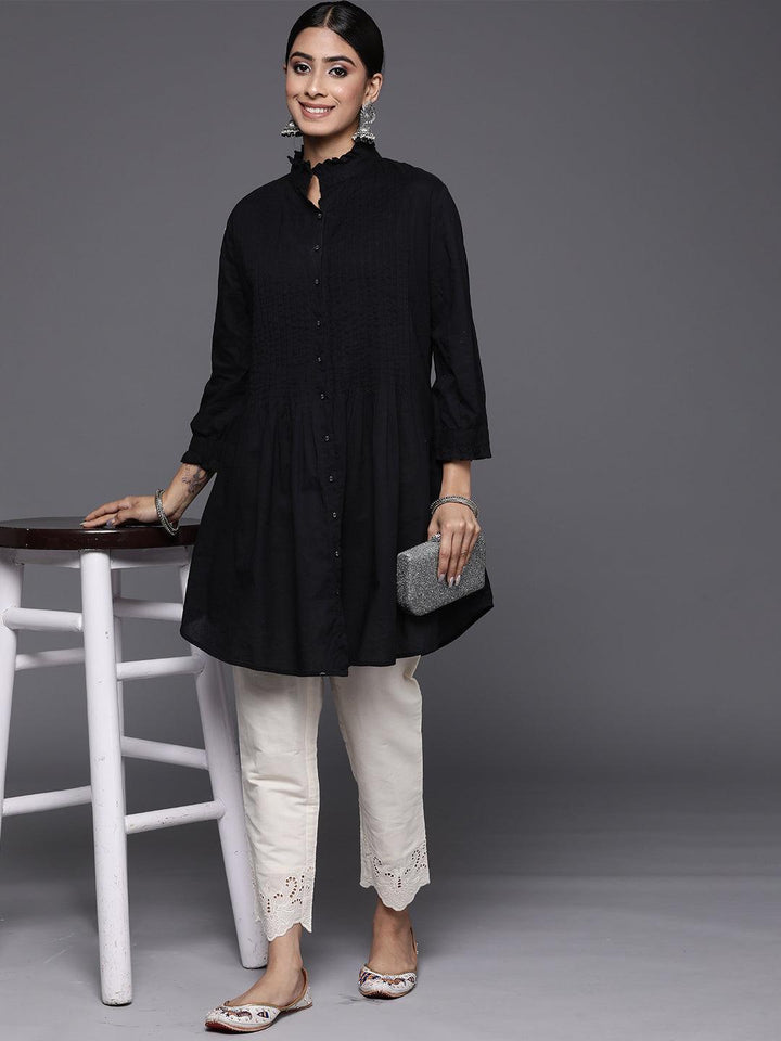 Off White Schiffli Cotton Trousers