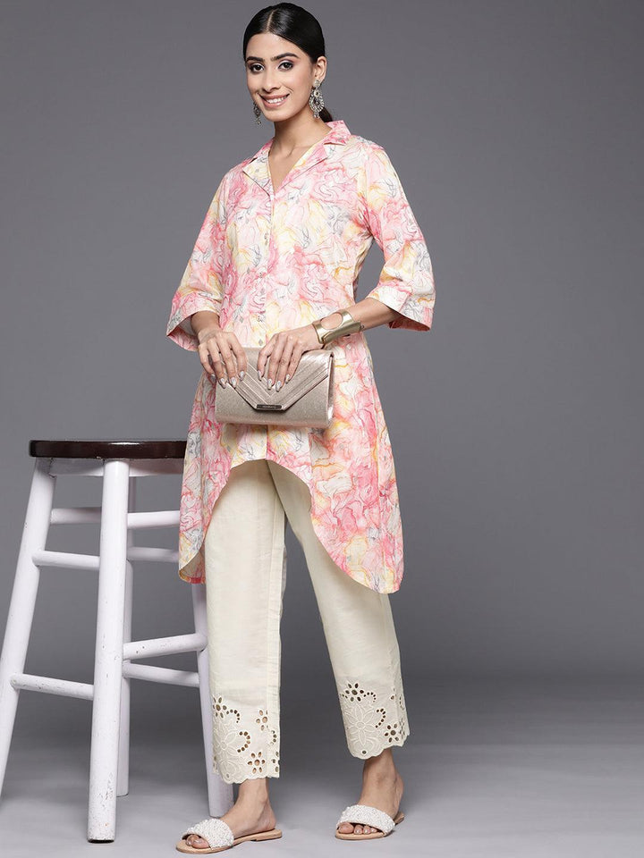 Off White Schiffli Cotton Trousers