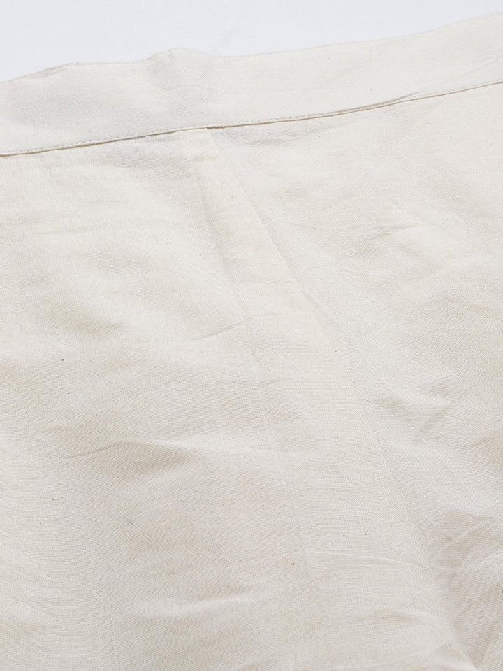 Off White Schiffli Cotton Trousers