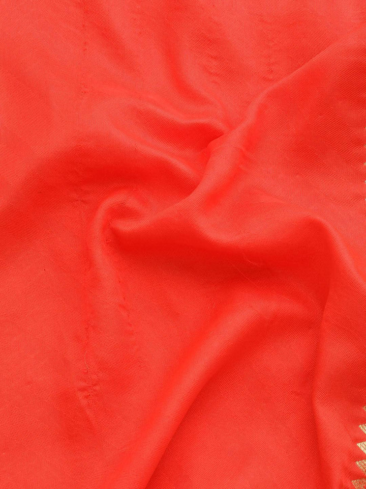 Orange Woven Design Brocade Saree