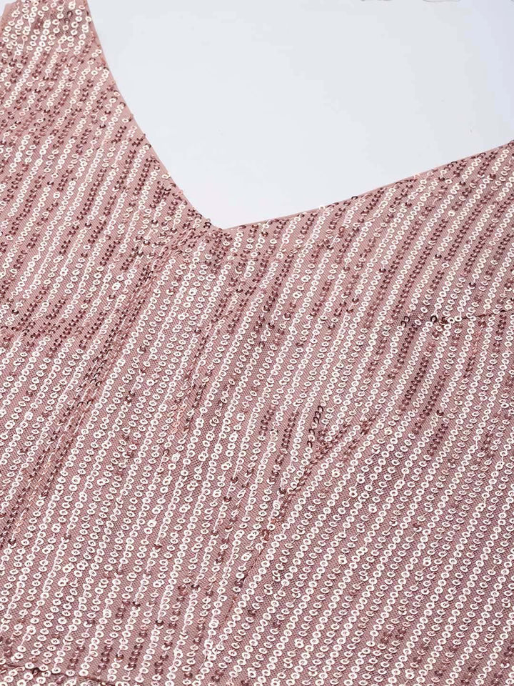 Pink Embellished Nylon Jumpsuit