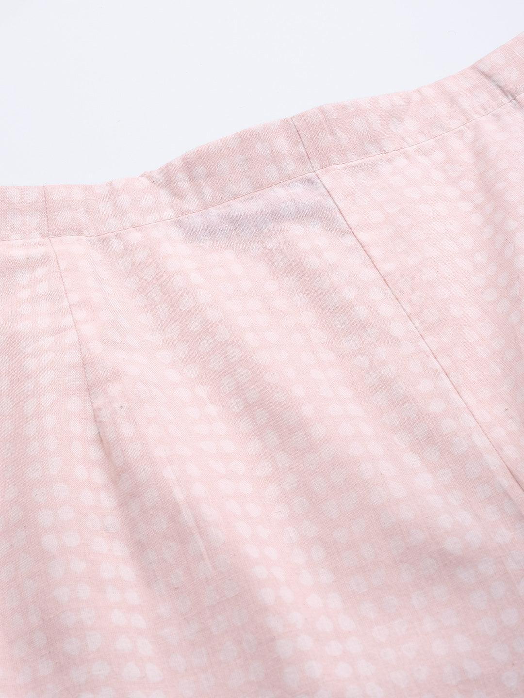 Pink Printed Cotton Night Suit - ShopLibas