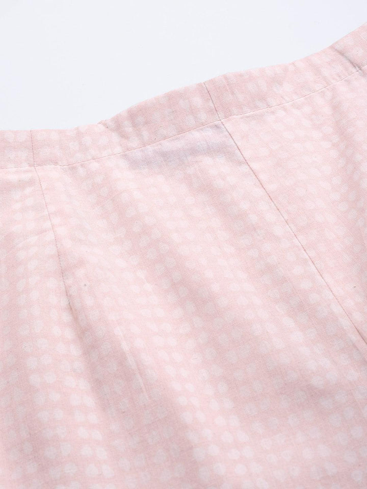 Pink Printed Cotton Night Suit